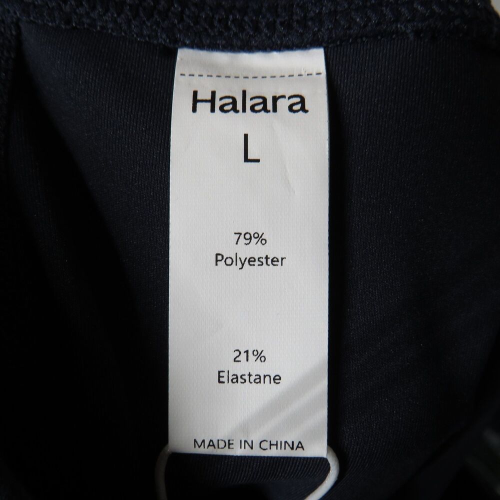 Halara Navy Crossover Wide Leg Split Ankle Active Yoga Pants Size Large - Picture 8 of 11